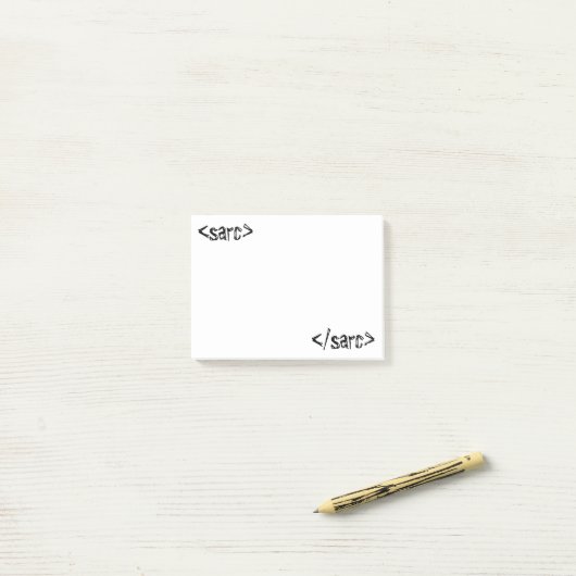 Sarcastische Grappige Code Label Post-it® Notes (Op bureau)