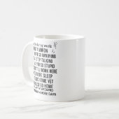 sarcastische grappige koffiemok gedachten tijdens (Voorkant links)