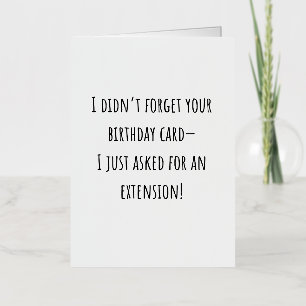 Sarcastische Grappige Verlate Verjaardag Kaart