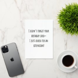 Sarcastische Grappige Verlate Verjaardag Kaart