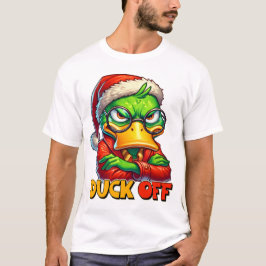 Sarcastische Grumpy Duck Kerstmis T-shirt