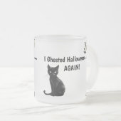 Sarcastische Halloween Kattengeest Matglas Koffiemok (Voorkant rechts)