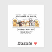 sarcastische hondenstickers sticker (Vel)