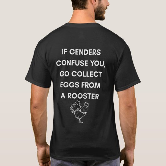 Sarcastische humor aangepaste fotocadeau t-shirt (Achterkant)
