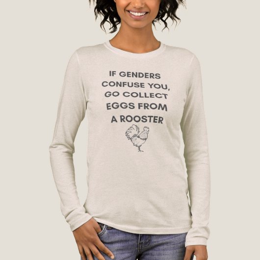 Sarcastische humor aangepaste fotocadeau Tri-Blend shirt (Voorkant)