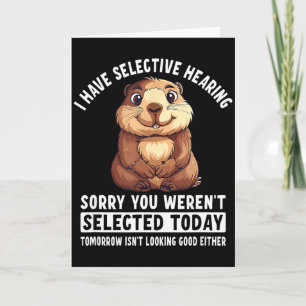 Sarcastische humor marmot cadeau voor mannen vrouw kaart