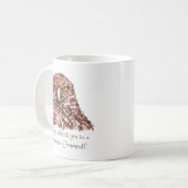 Sarcastische Humor Quote Waterverf Grumpy Owl Koffiemok (Voorkant links)