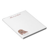 Sarcastische Humor Quote Waterverf Grumpy Owl Notitieblok (Schuin)