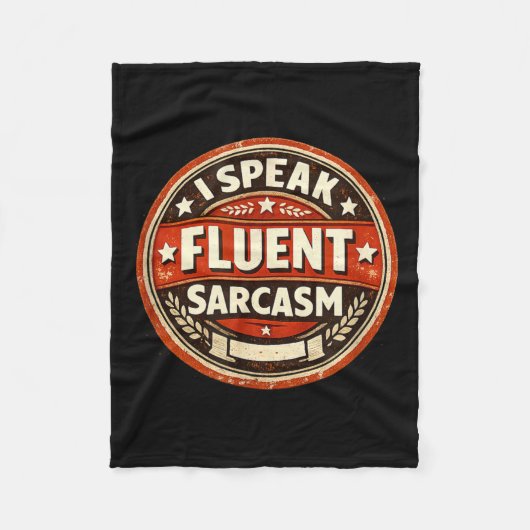 Sarcastische humor sarcastisch gezegde grappige ge fleece deken (Voorkant)