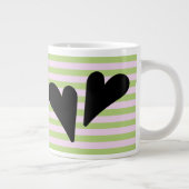 Sarcastische Humor Typografie over strepen Grote Koffiekop (Rechts)