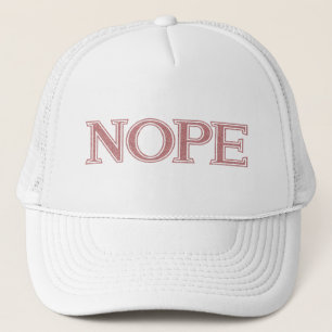 Sarcastische Humorische Blush Roze Glitter Nope Trucker Pet