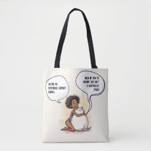 Sarcastische Introvert Emotionele Steunkat Citaat Tote Bag