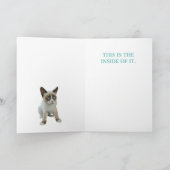 Sarcastische Kaart, verjaardagskat Kaart (Binnen)