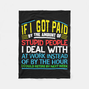 Sarcastische kantoorhumor Grappig werk citaat Ing Fleece Deken
