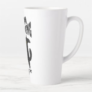 Sarcastische kat cartoon zwart-wit latte mok