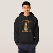 Sarcastische kat en Japanse noodle Ramen Lover Hoodie (Voorkant volledig)