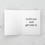 Sarcastische kat "Get Over It" begroeting of notit Bedankkaart (Binnen)