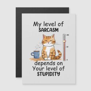 Sarcastische kat - Grappige Oranje kunst
