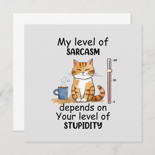 Sarcastische kat - Grappige Oranje kunst (Voorkant / Achterkant)