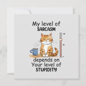 Sarcastische kat - Grappige Oranje kunst (Voorkant)