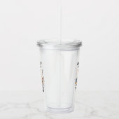 Sarcastische kat - Grappige Oranje kunst Acryl Drinkbeker (Rechts)