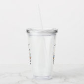 Sarcastische kat - Grappige Oranje kunst Acryl Drinkbeker (Links)