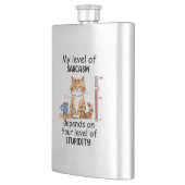 Sarcastische kat - Grappige Oranje kunst Flacon (Links)