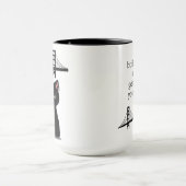 Sarcastische kat "kom over jezelf heen!" beledigen mok (Midden)