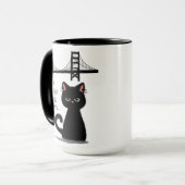 Sarcastische kat "kom over jezelf heen!" beledigen mok (Voorkant links)