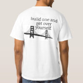 Sarcastische kat "kom over jezelf heen!" beledigen t-shirt (Achterkant)