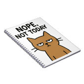 Sarcastische kat - Nope. Niet vandaag. antisociaal Notitieboek (Rechterzijde)