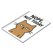 Sarcastische kat - Nope. Niet vandaag. antisociaal Notitieboek (Linkerzijde)