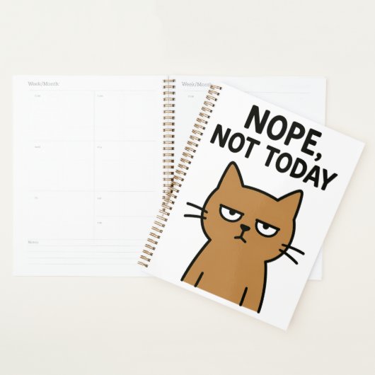 Sarcastische kat - Nope. Niet vandaag. antisociaal Planner (Display)