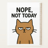 Sarcastische kat - Nope. Niet vandaag. antisociaal Planner (Achterkant)