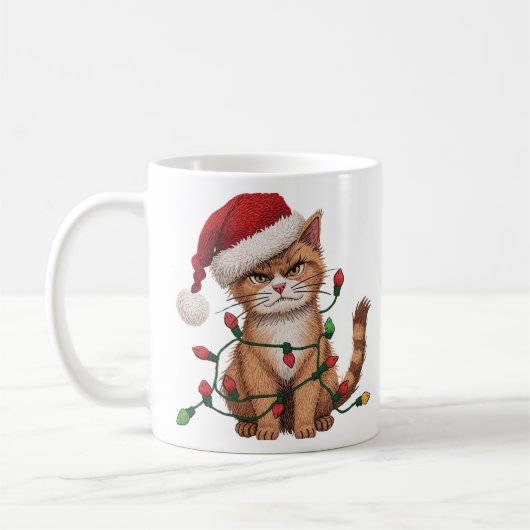 Sarcastische Kat — “Stille Nacht? Nee echt niet Koffiemok (Links)