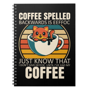 Sarcastische kattenkoffie Lover Barista Caffeine-v Notitieboek