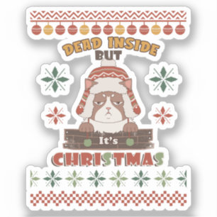 Sarcastische Kersthond - Lelijke Trui Geïnspireerd Sticker