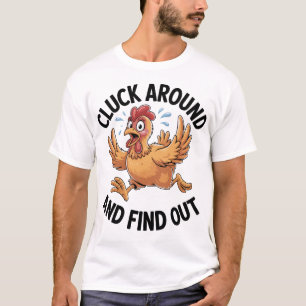 Sarcastische Kippenwoordspeling Tok Tok Rondneuzen T-shirt
