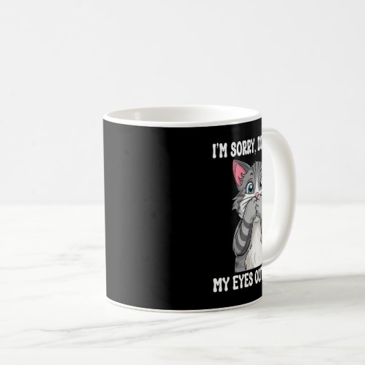 Sarcastische kitten rolde ik mijn ogen uit luid ka koffiemok (Voorkant rechts)