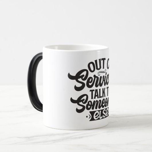 Sarcastische koffie citaten magische mok (Voorkant links)