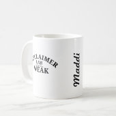 Sarcastische koffie Mok, gepersonaliseerde hete th Koffiemok (Voorkant links)