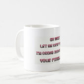 Sarcastische koffiebeker "Fix Problemen" Koffiemok (Voorkant links)