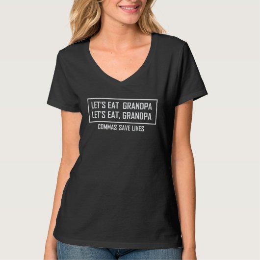 sarcastische komma's redden levens t-shirt (Voorkant)