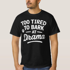 Sarcastische Luie Hond Chille Stemming Kunst T-shirt