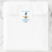 Sarcastische magische djinn-wens vierkante sticker (Tas)