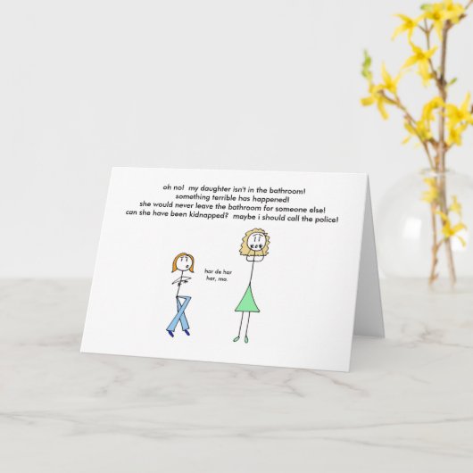 Sarcastische mama kaart (Gele Bloem)