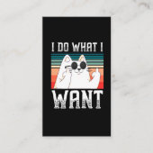 Sarcastische mensen Kat middelgembergelvis Kat Visitekaartje (Voorkant)