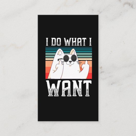 Sarcastische mensen Kat middelgembergelvis Kat Visitekaartje (Voorkant)