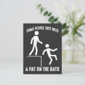 Sarcastische mensen offensief citaat achteraan briefkaart (Staand voorkant)