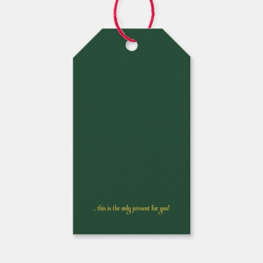 Sarcastische Minimalistische Kerstcadeautag Cadeaulabel (Voorkant)